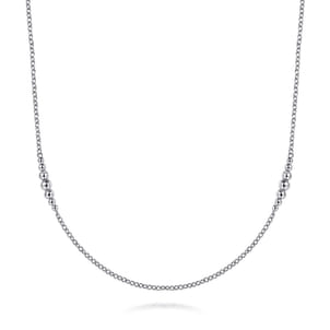 925 Sterling Silver Station Necklace