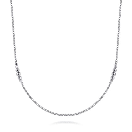 925 Sterling Silver Station Necklace