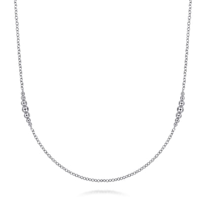 925 Sterling Silver Station Necklace