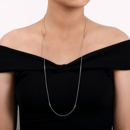 925 Sterling Silver Station Necklace