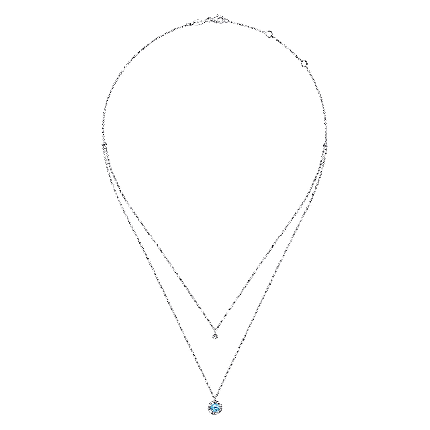 ネックレス・ペンダント HYERES LOR [by IER] Silver (W) two-line layered necklace BH7 HYERES LOR [by IER] Silver (W) two-line layered necklace BH7