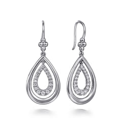 925 Sterling Silver Teardrop Earrings-Bujukan