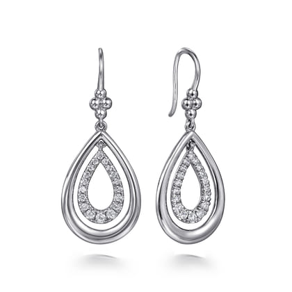 925 Sterling Silver Teardrop Earrings-Bujukan