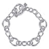 925 Sterling Silver Toggle Link Chain Bracelet
