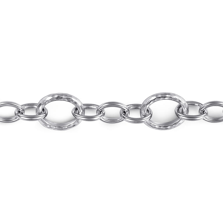 925 Sterling Silver Toggle Link Chain Bracelet - Shot 2
