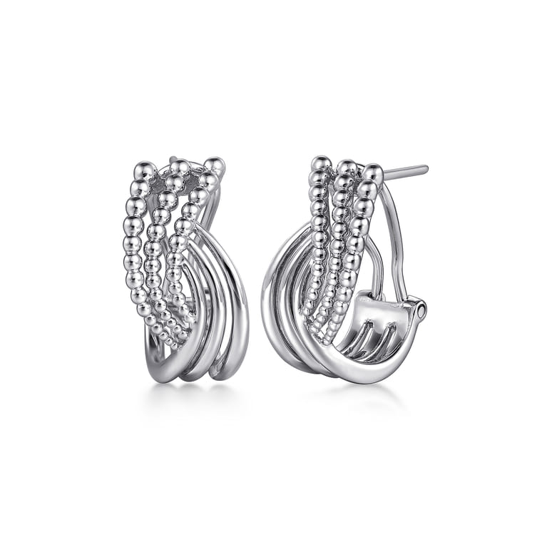 925 Sterling Silver Twisted Bujukan Earrings - Shot 1