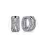 925 Sterling Silver Twisted Bujukan Huggie Earrings