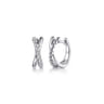 925 Sterling Silver Twisted Huggie Earrings-Bujukan