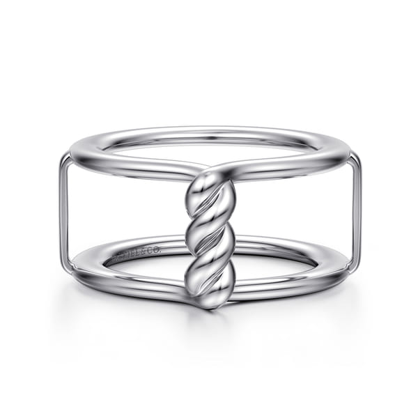 Sterling Silver Twisted Oura Ring
