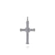 925 Sterling Silver Twisted Rope Cross Pendant with X Center