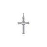 925 Sterling Silver Twisted Rope Cross Pendant with X Center