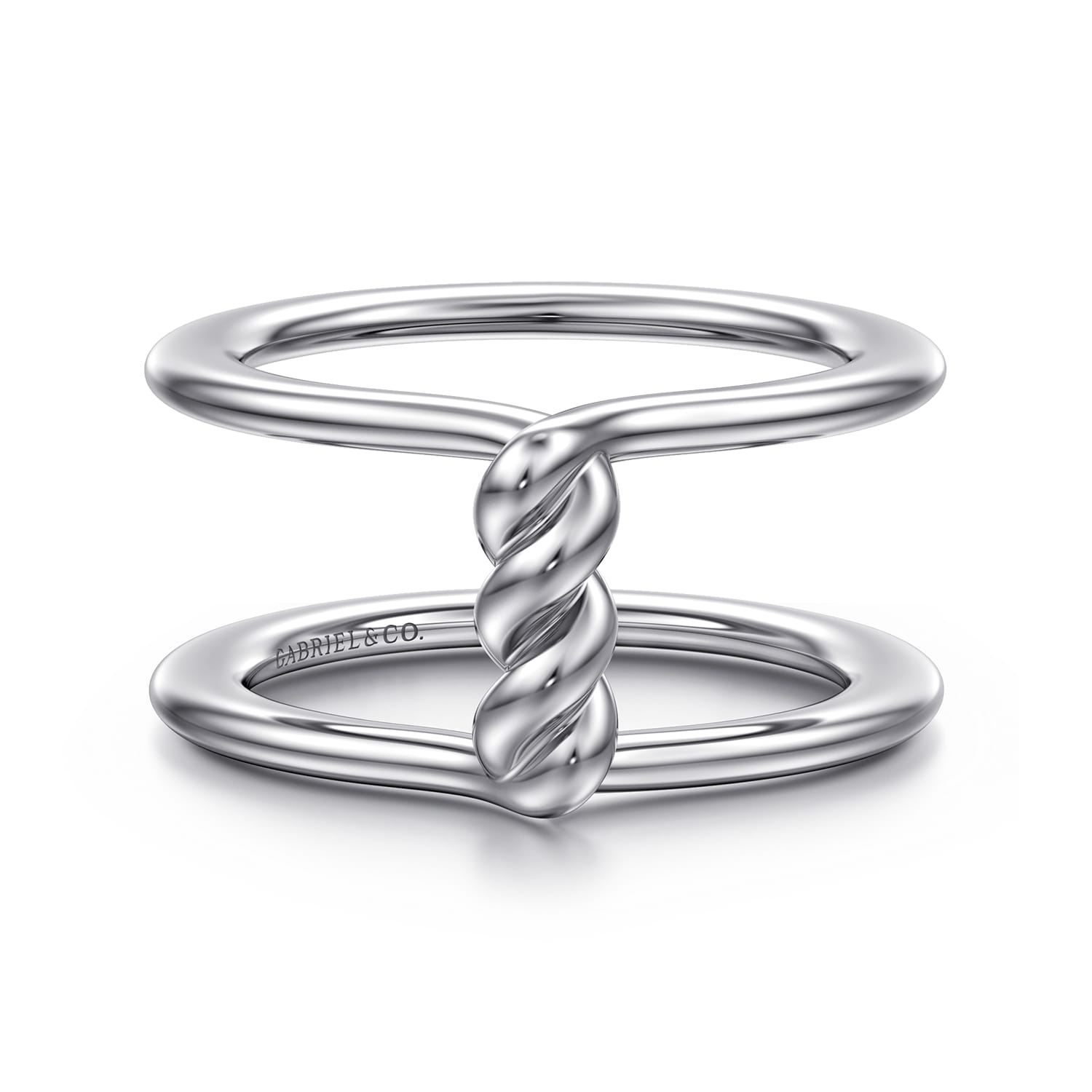 925 Sterling Silver Twisted Smart Ring Enhancer - Shot 1