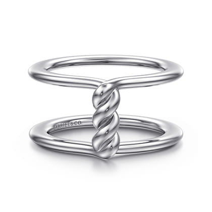 925 Sterling Silver Twisted Smart Ring Enhancer