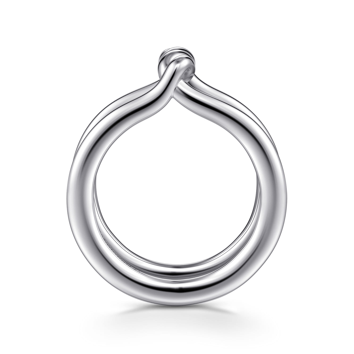 925 Sterling Silver Twisted Smart Ring Enhancer - Shot 2