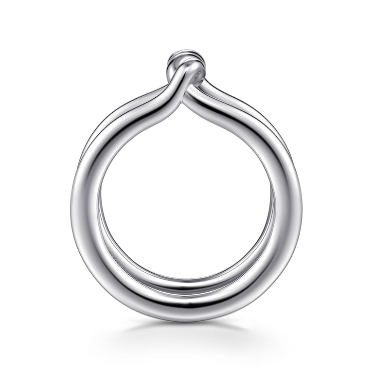 925 Sterling Silver Twisted Smart Ring Enhancer - Shot 2