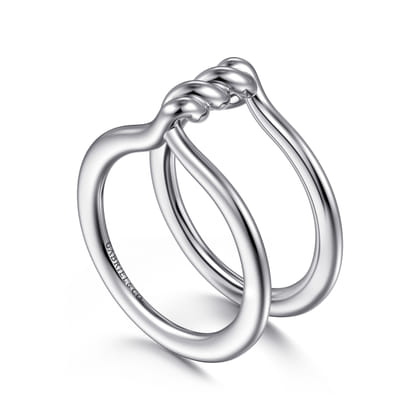 925 Sterling Silver Twisted Smart Ring Enhancer