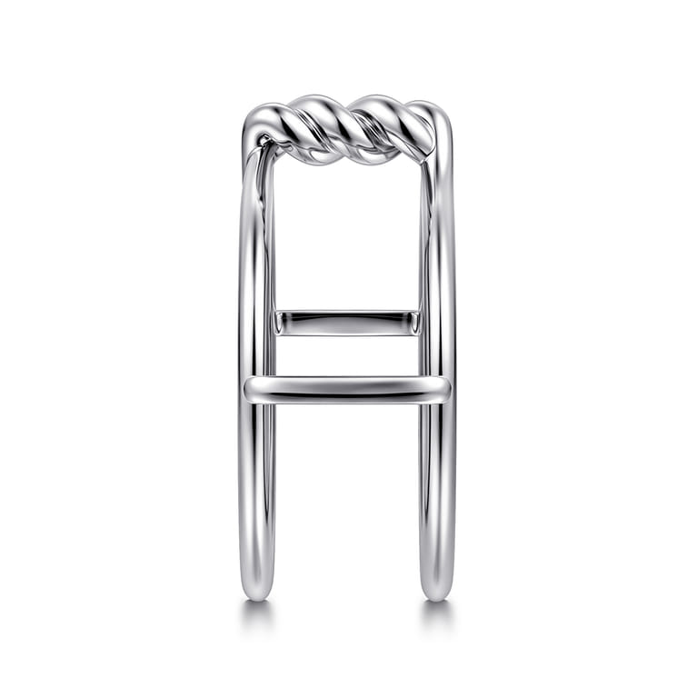 925 Sterling Silver Twisted Smart Ring Enhancer - Shot 4