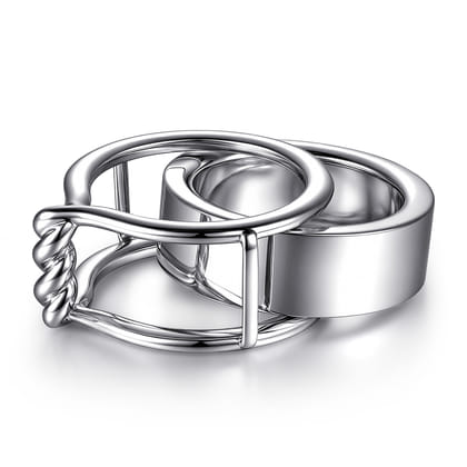 925 Sterling Silver Twisted Smart Ring Enhancer