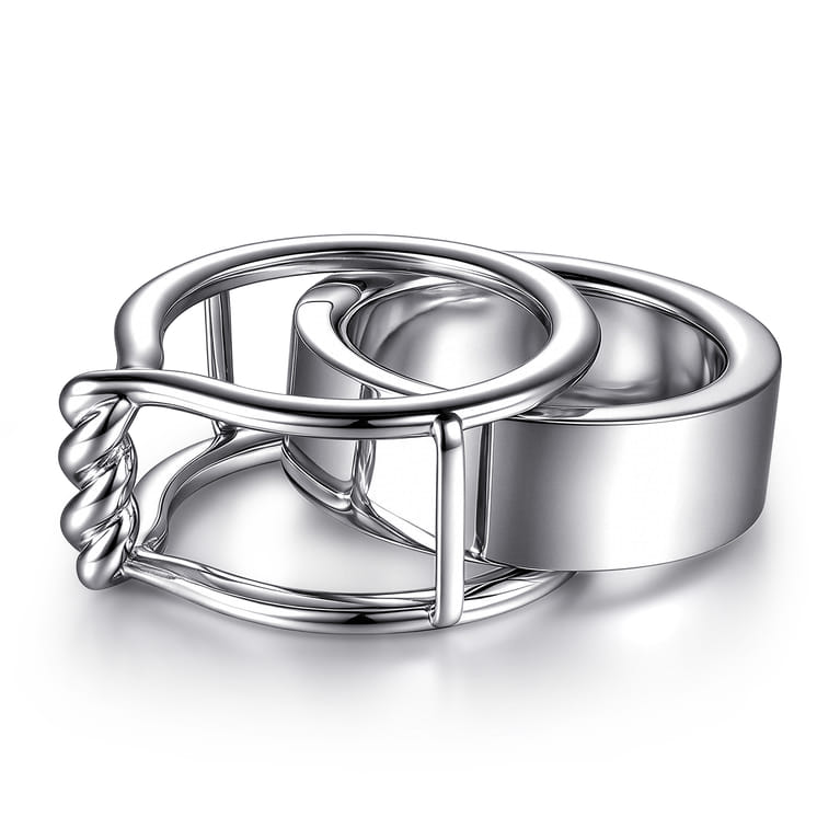 925 Sterling Silver Twisted Smart Ring Enhancer - Shot 6