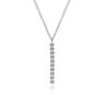 925 Sterling Silver Vertical Bar Bujukan bead Necklace