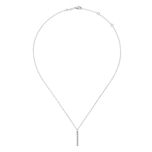 925 Sterling Silver Vertical Bar Bujukan bead Necklace