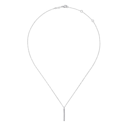 925 Sterling Silver Vertical Bar Bujukan bead Necklace