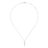 925 Sterling Silver Vertical Bar Bujukan bead Necklace
