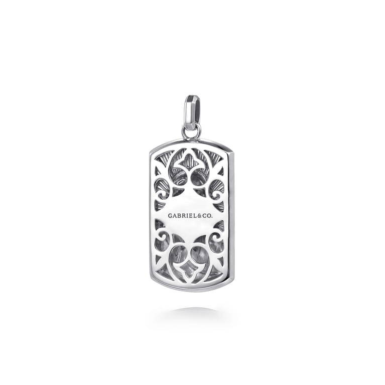 925 Sterling Silver Virgin Mary  Jesus Men's Pendant - Shot 2
