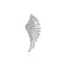 925 Sterling Silver White Sapphire Angel Wing Pin