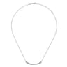 925 Sterling Silver White Sapphire Bujukan Bar Necklace