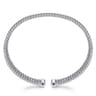 925 Sterling Silver White Sapphire Bujukan Bead Cuff Bracelet