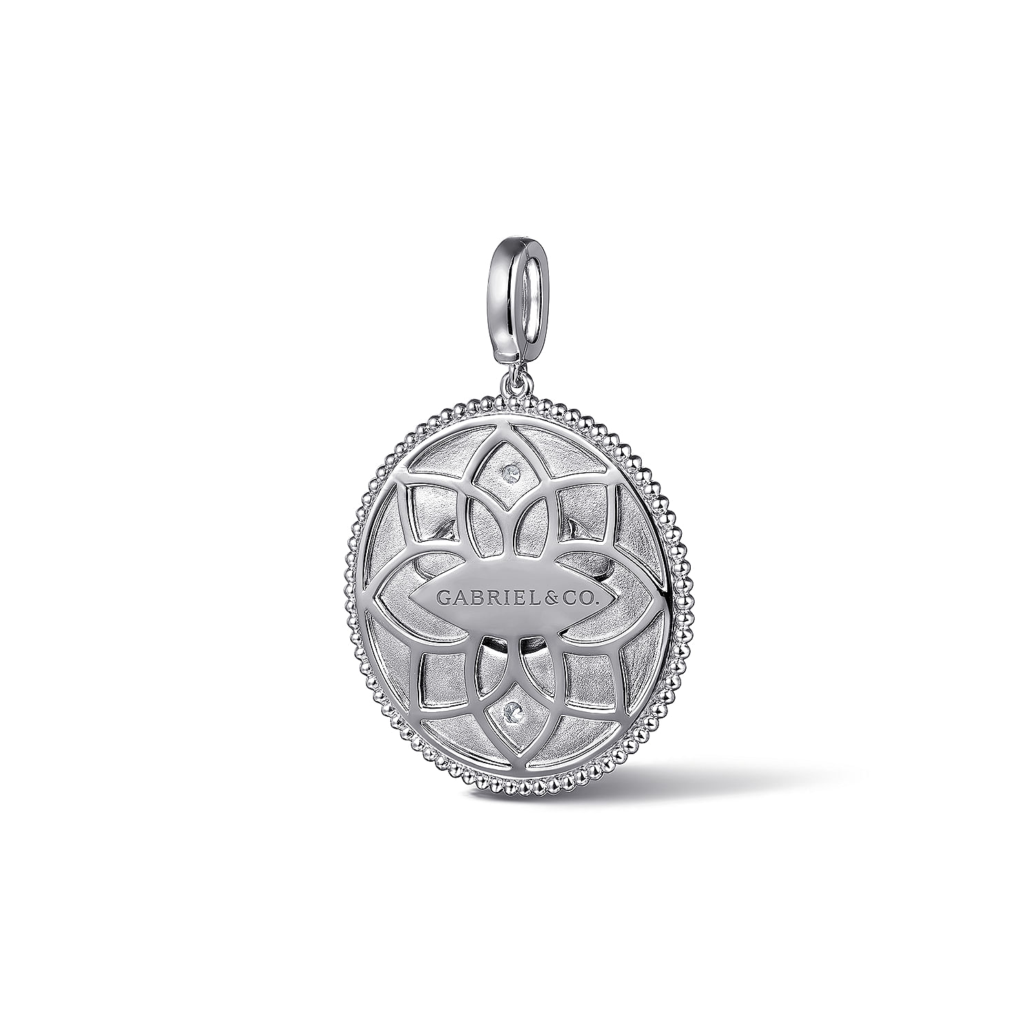 925 Sterling Silver White Sapphire Bujukan Cancer Medallion Pendant - Shot 2