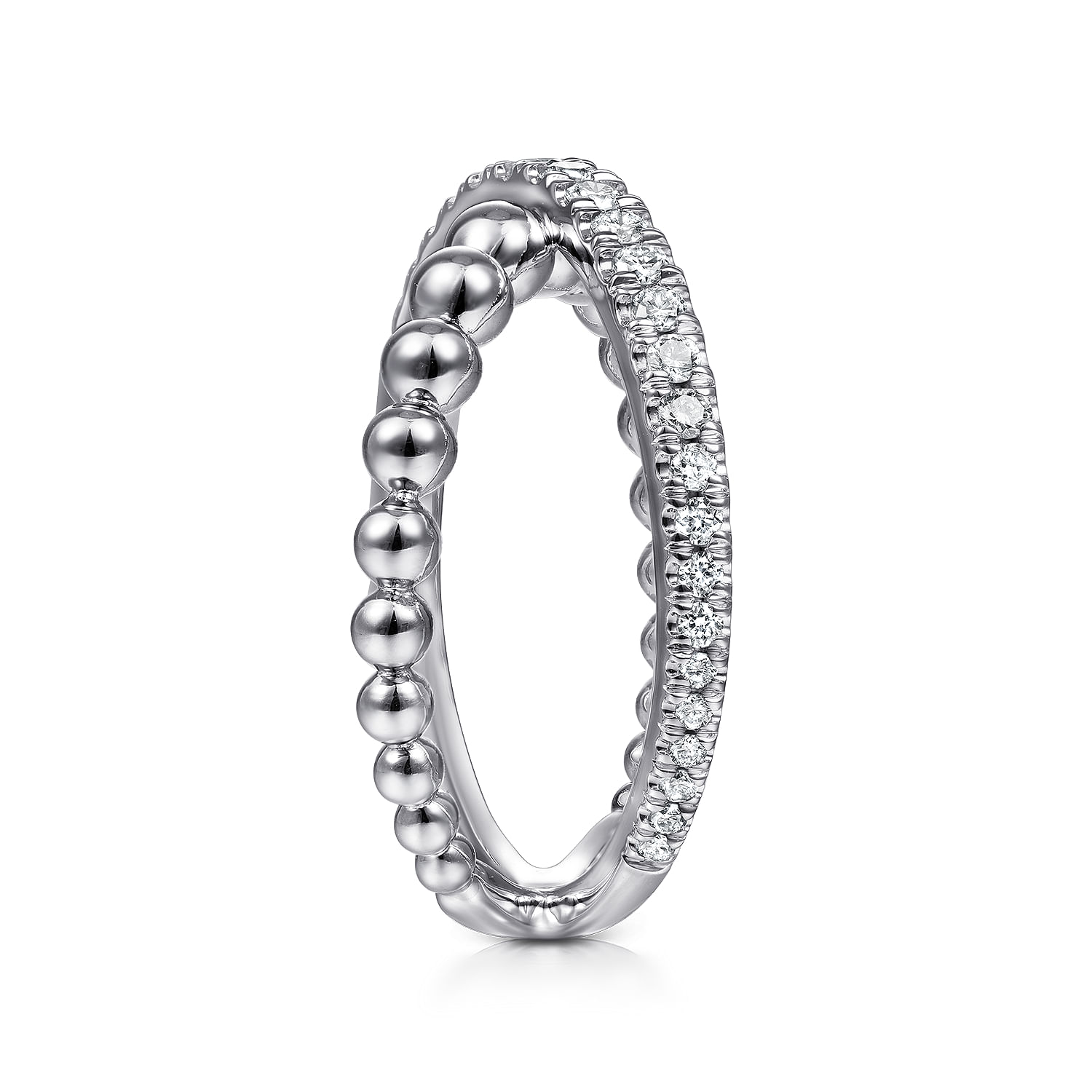 925 Sterling Silver White Sapphire Bujukan Criss Cross Ring