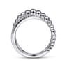 925 Sterling Silver White Sapphire Bujukan Criss Cross Ring