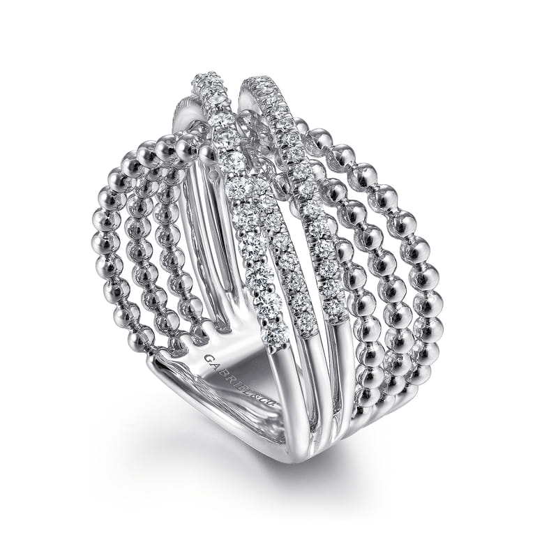 925 Sterling Silver White Sapphire Bujukan Criss CrossRing - Shot 3