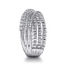 925 Sterling Silver White Sapphire Bujukan Criss CrossRing