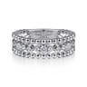 925 Sterling Silver White Sapphire Bujukan Easy Stackable Ladies Ring