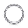 925 Sterling Silver White Sapphire Bujukan Easy Stackable Ladies Ring
