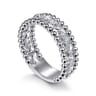 925 Sterling Silver White Sapphire Bujukan Easy Stackable Ladies Ring