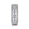 925 Sterling Silver White Sapphire Bujukan Easy Stackable Ladies Ring