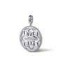 925 Sterling Silver White Sapphire Bujukan Gemini Medallion Pendant With Detachable Bail