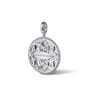 925 Sterling Silver White Sapphire Bujukan Leo Medallion Pendant With Detachable Bail