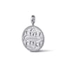 925 Sterling Silver White Sapphire Bujukan Libra Medallion Pendant With Detachable Bail