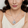 925 Sterling Silver White Sapphire Bujukan Libra Medallion Pendant With Detachable Bail