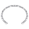 925 Sterling Silver White Sapphire Bujukan Link Chain Bangle