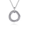 925 Sterling Silver White Sapphire Bujukan Link Pendant Necklace