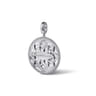 925 Sterling Silver White Sapphire Bujukan Pisces Medallion Pendant With Detachable Bail