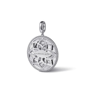 925 Sterling Silver White Sapphire Bujukan Virgo Medallion Pendant With Detachable Bail