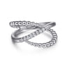 925 Sterling Silver White Sapphire Bujukan Wide Band