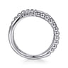 925 Sterling Silver White Sapphire Bujukan Wide Band